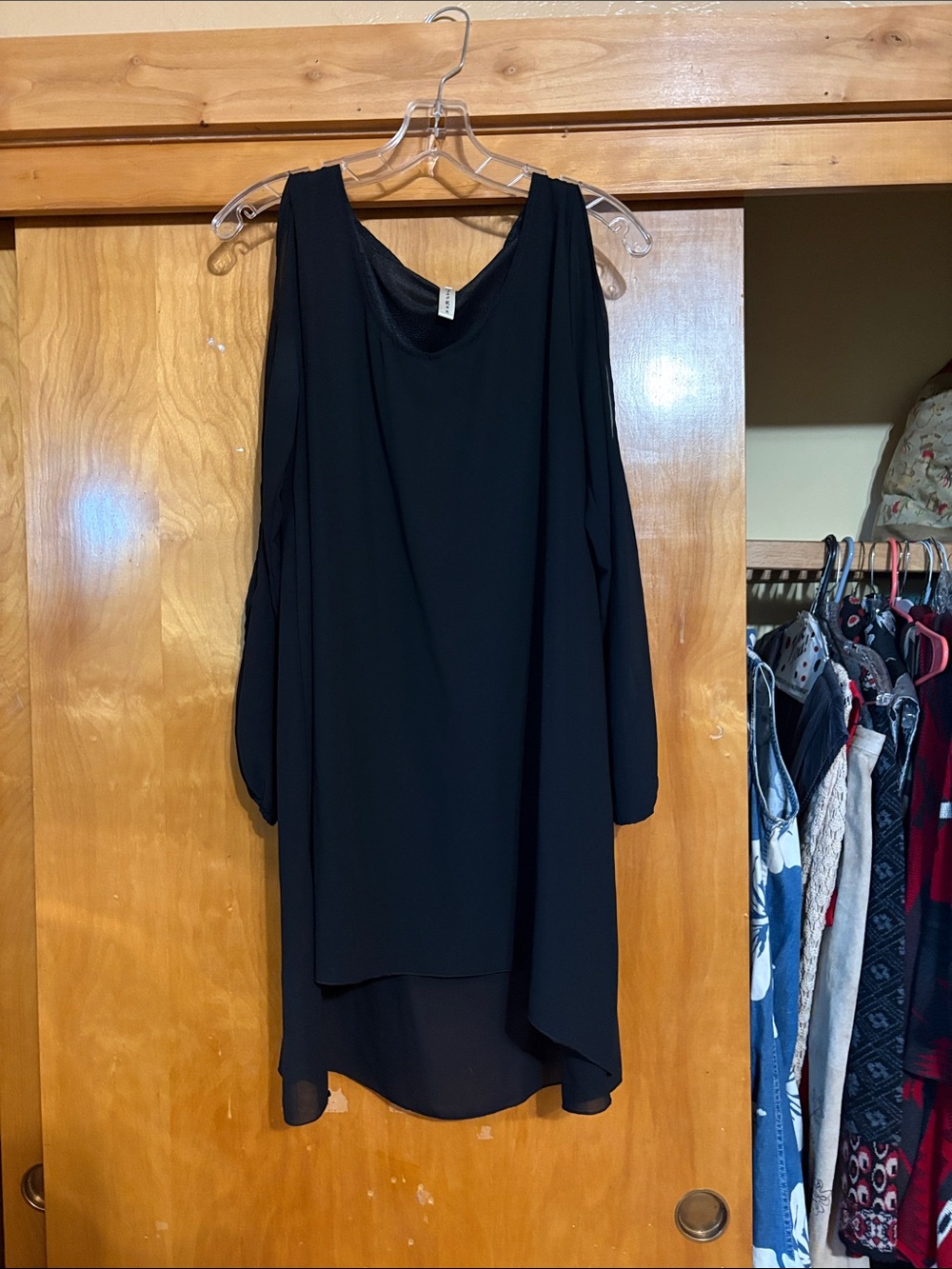Elegant Black Cold-Shoulder Women's Blouse